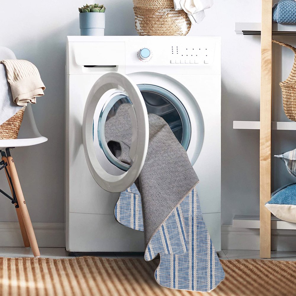 Washable Wallen Ivory/Blue 3x5, Rug