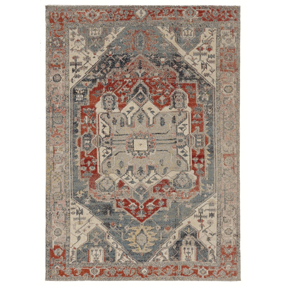 Great Zero Anlow Ivory & Blue 5x7.6, Rug