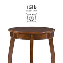 Hazelnut Round Table with shelf