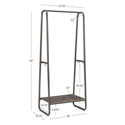Bywood Clothing Rack Tall Pewter