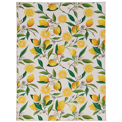 Washable Sumner Ivory/Yellow 5x7, Rug