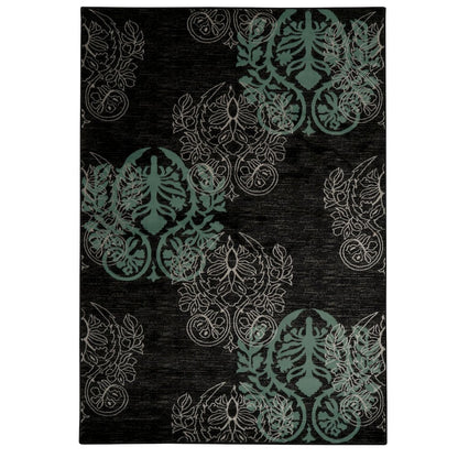 Milan Lana Black & Tuquoise 5x7.6, Rug
