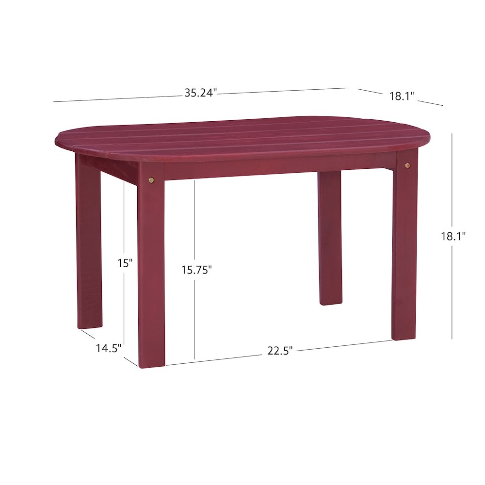 Adirondack Red Coffee Table