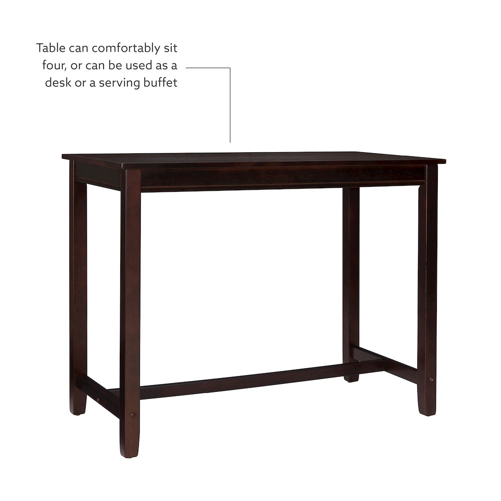 Claridge 3Pc Counter Set Walnut Linen