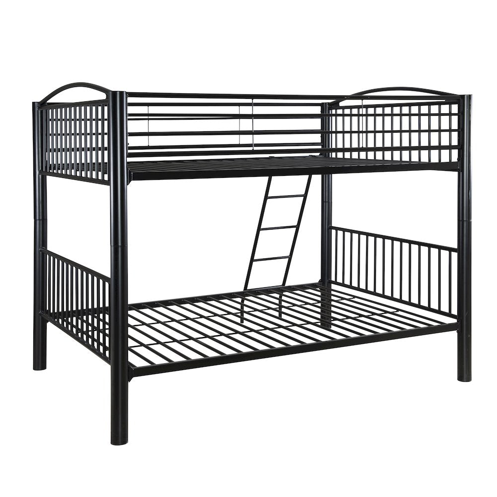 Heavy Metal Black Full Over Full Bunk Bed