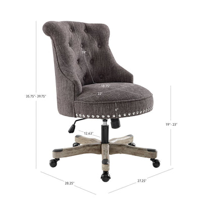 Sinclair Office Chair, Charcoal Gray