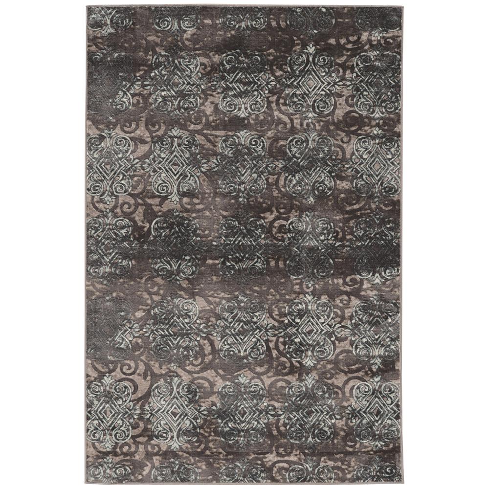 Vintage Trellis Grey & Blue 2x3, Rug