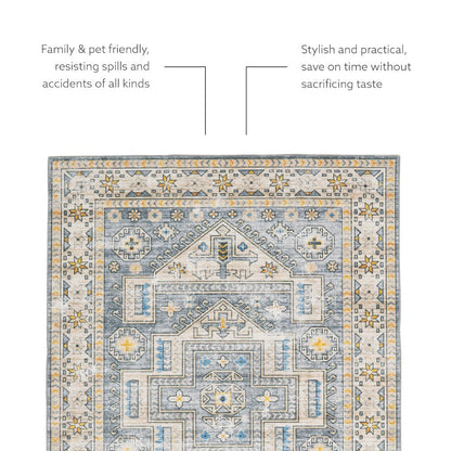 Washable Parson Grey/Beige 2x3, Rug