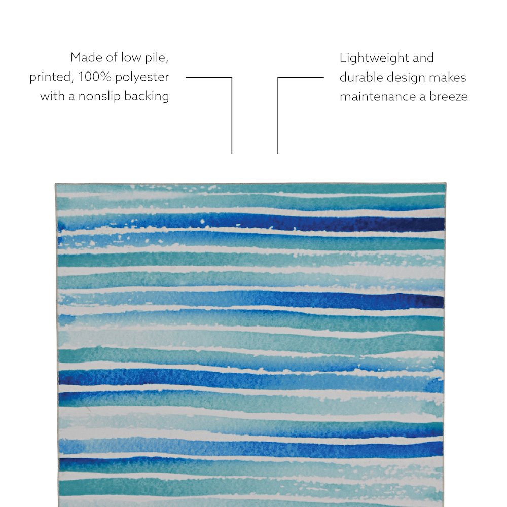 Washable Janna Ivory/Blue 2x8, Rug