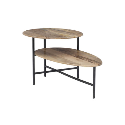 Tavin Two Tiered Coffee Table Natural Black