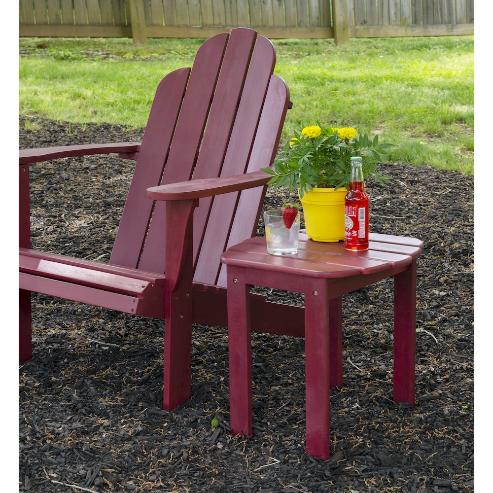 Red Adirondack End Table