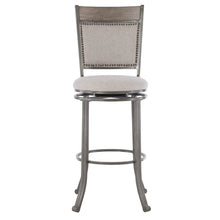 Franklin Swivel Barstool, Pewter