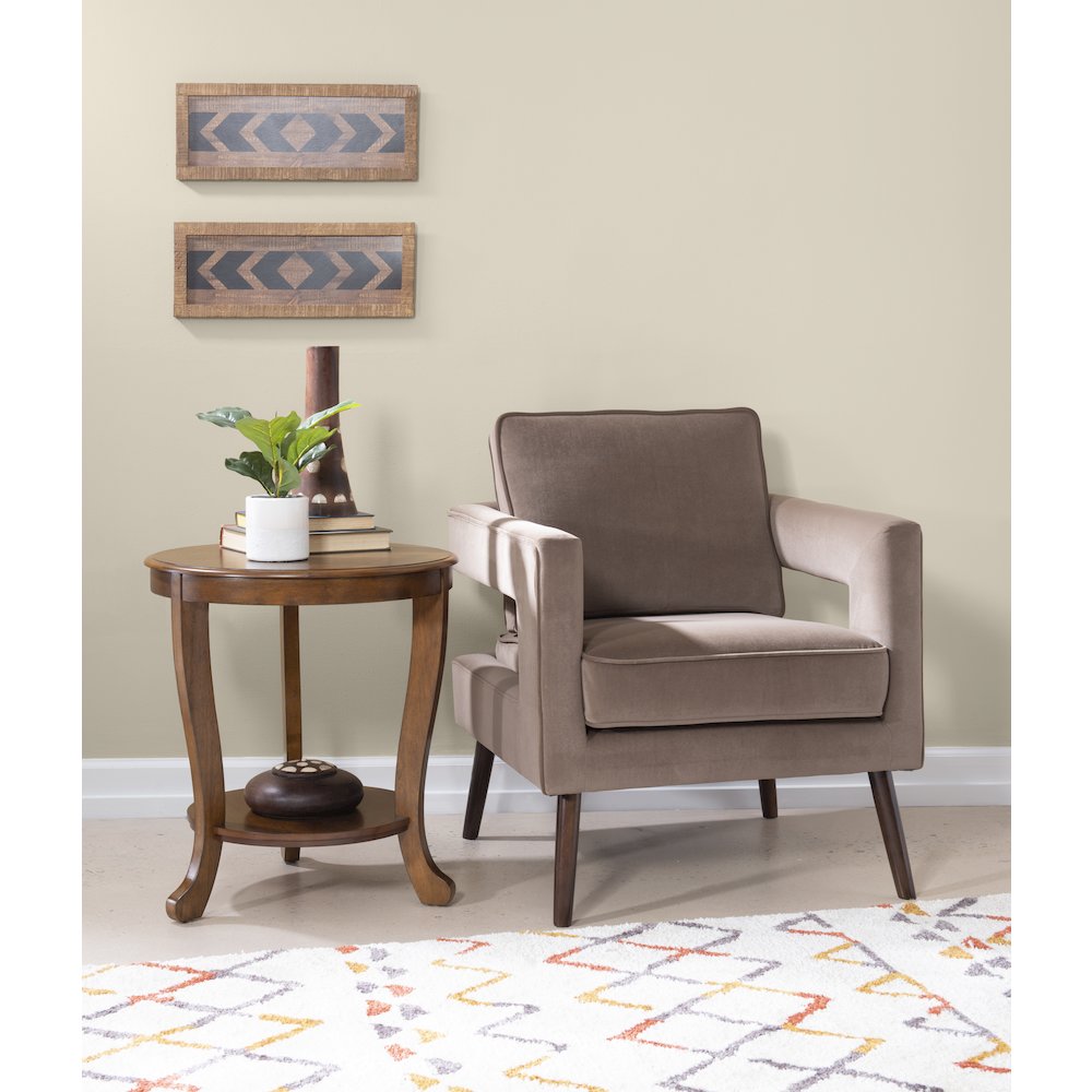 Aubert Accent Side Table, Hazelnut