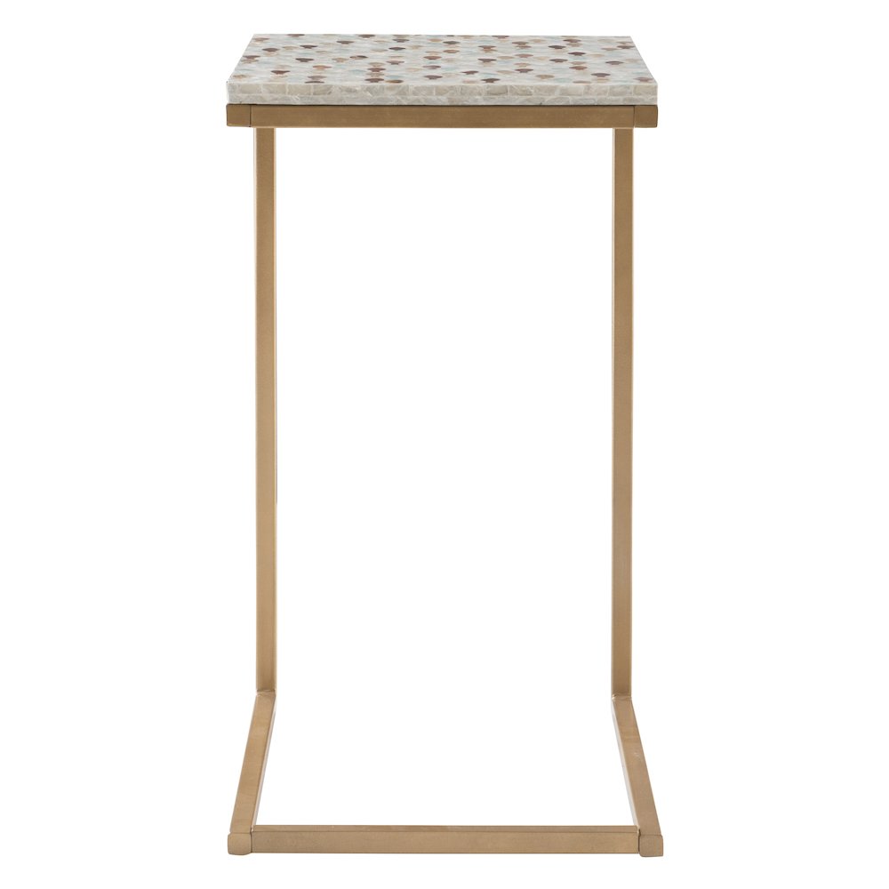 Priscille Capiz Fish Mosaic Accent C Table