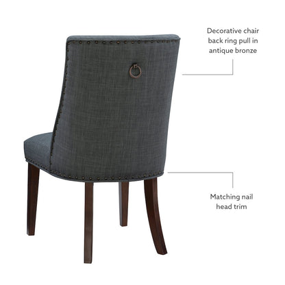 Adler Dining Chair Espresso Grey Set of Two