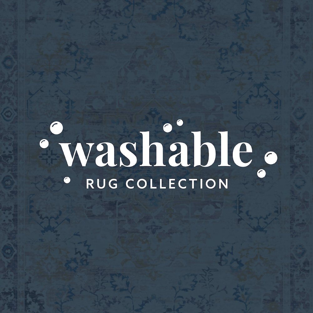 Washable Micah Pink/Gold 2x8, Rug
