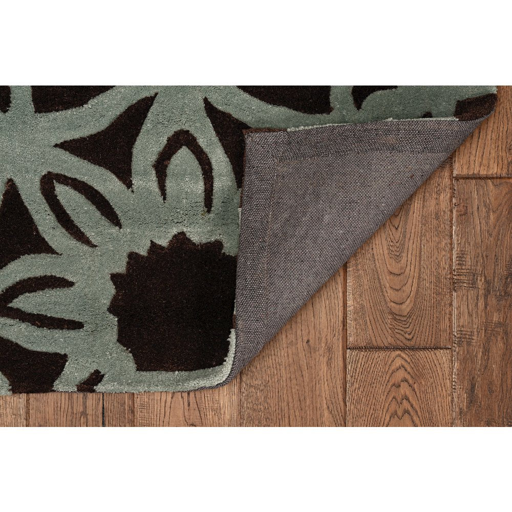 Trio Medallion Chocolate & Ice Blue 8x10, Rug