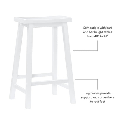 White Saddle Bar Stool