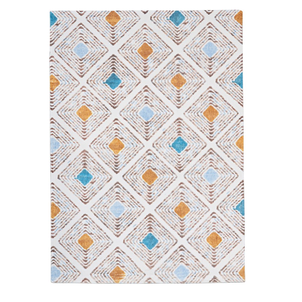 Motif Printed Faux Rabbit Blinx Ivory Tan 8x10, Rug