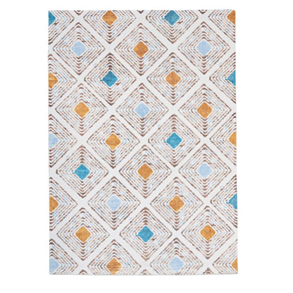 Motif Printed Faux Rabbit Blinx Ivory Tan 8x10, Rug