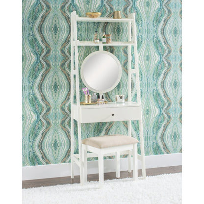 Lilymae Leaning Vanity With Stool