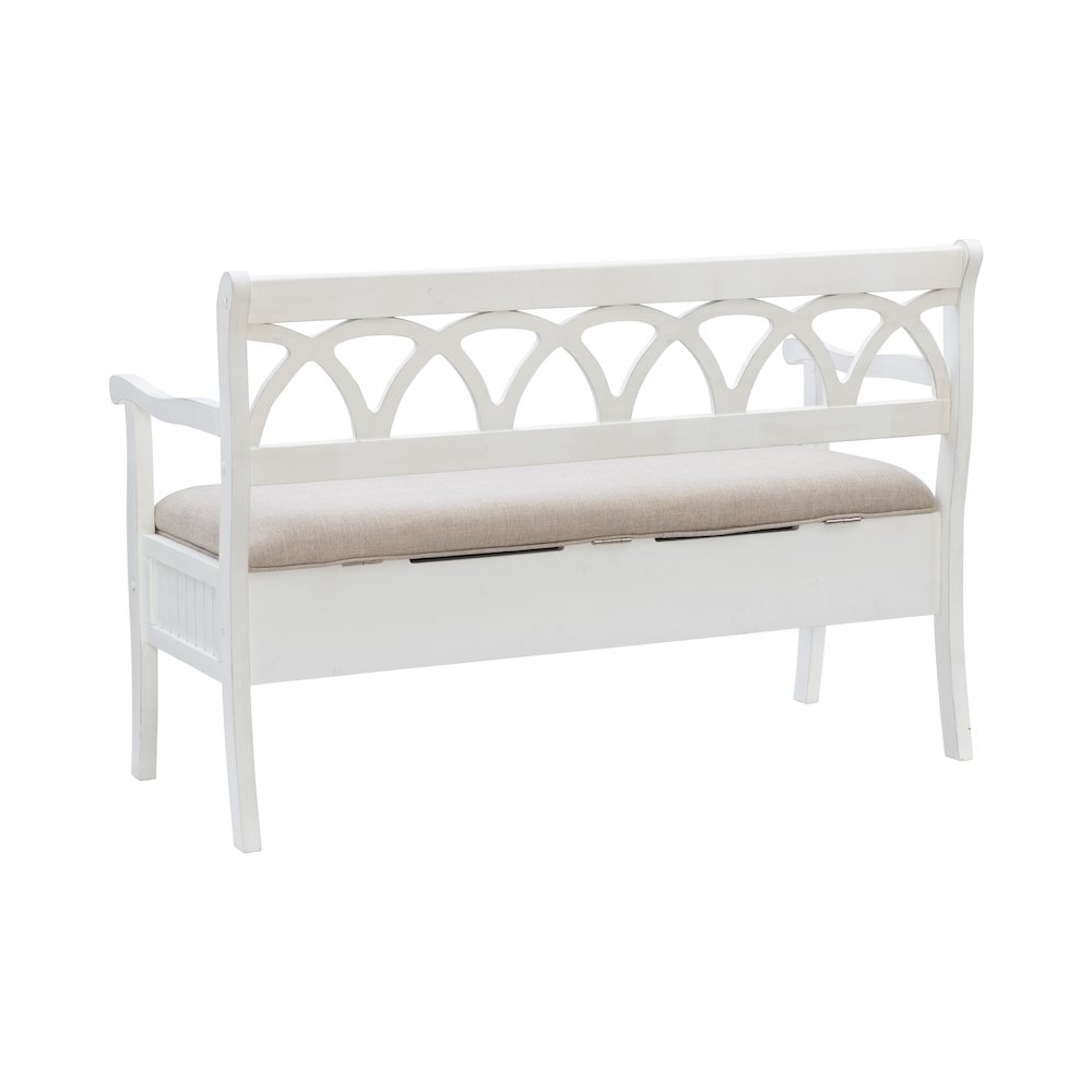 Elliana Storage Bench - White