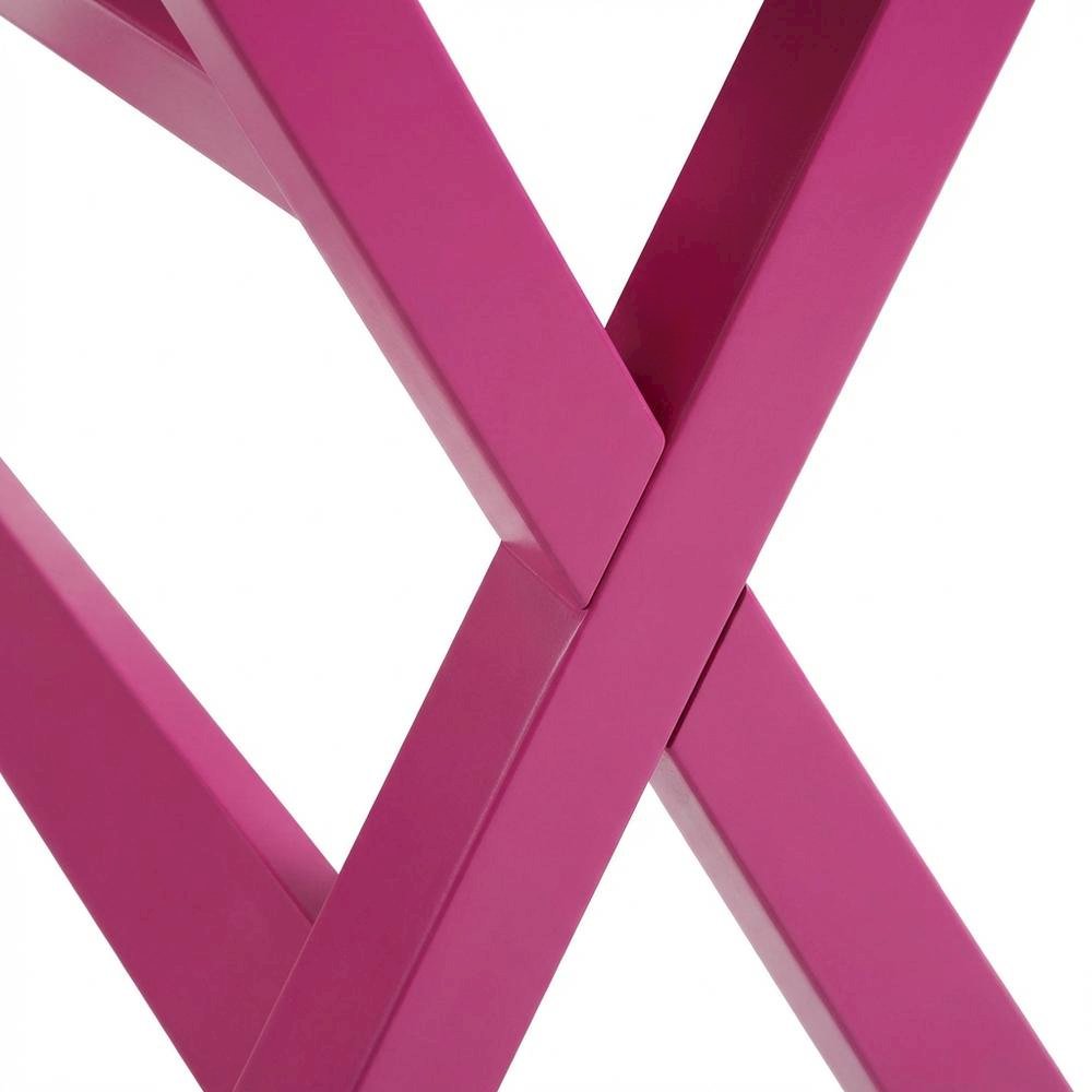Pink Raspberry Writing Desk With Pine And Mdf Finish For Home Office