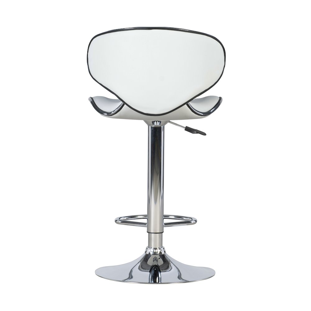 White Adjustable Barstool