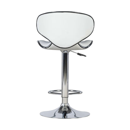 White Adjustable Barstool