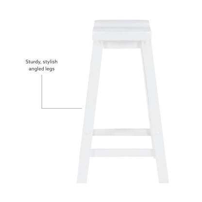 Color Story White Counter Stool