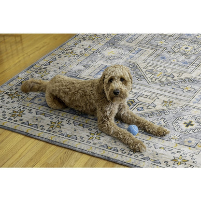 Washable Parson Grey/Beige 5x7, Rug