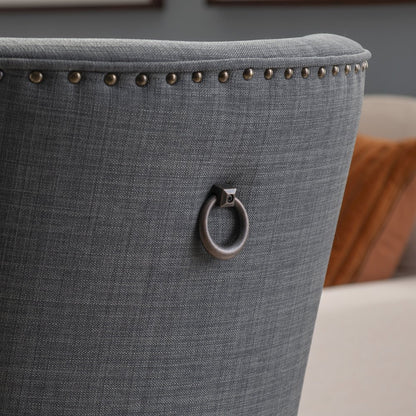 Adler Dining Chair Espresso Grey Set of Two