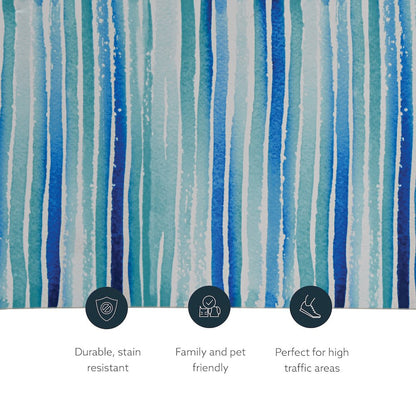 Washable Janna Ivory/Blue 2x8, Rug