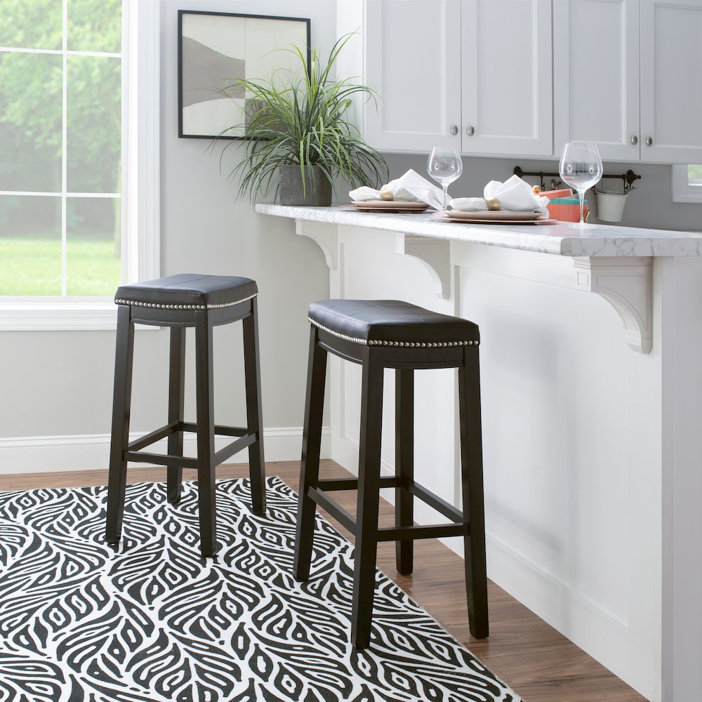 Claridge 2 Pk Black Bar Stool