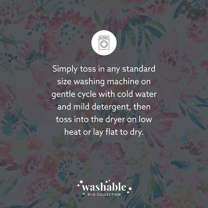 Washable Julian Raspberry/Ivory 3x5, Rug