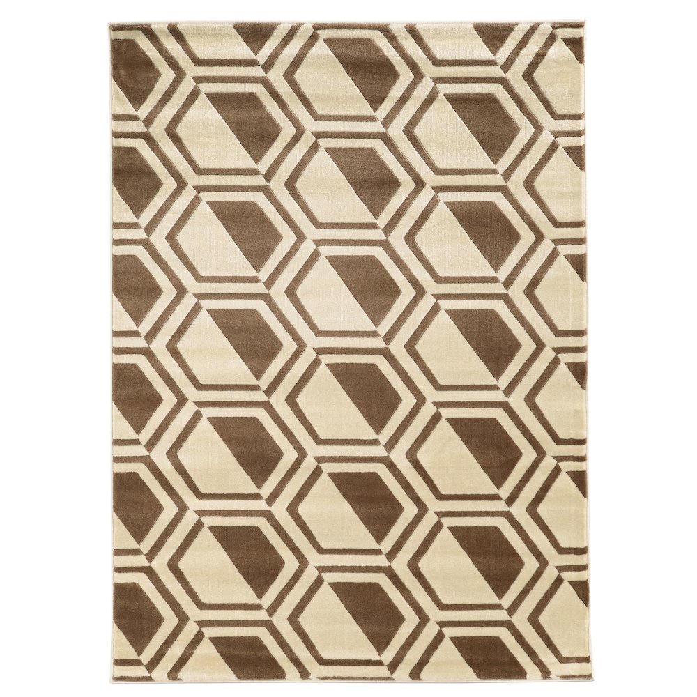 Roma Comb Ivory & Beige 5x7, Rug