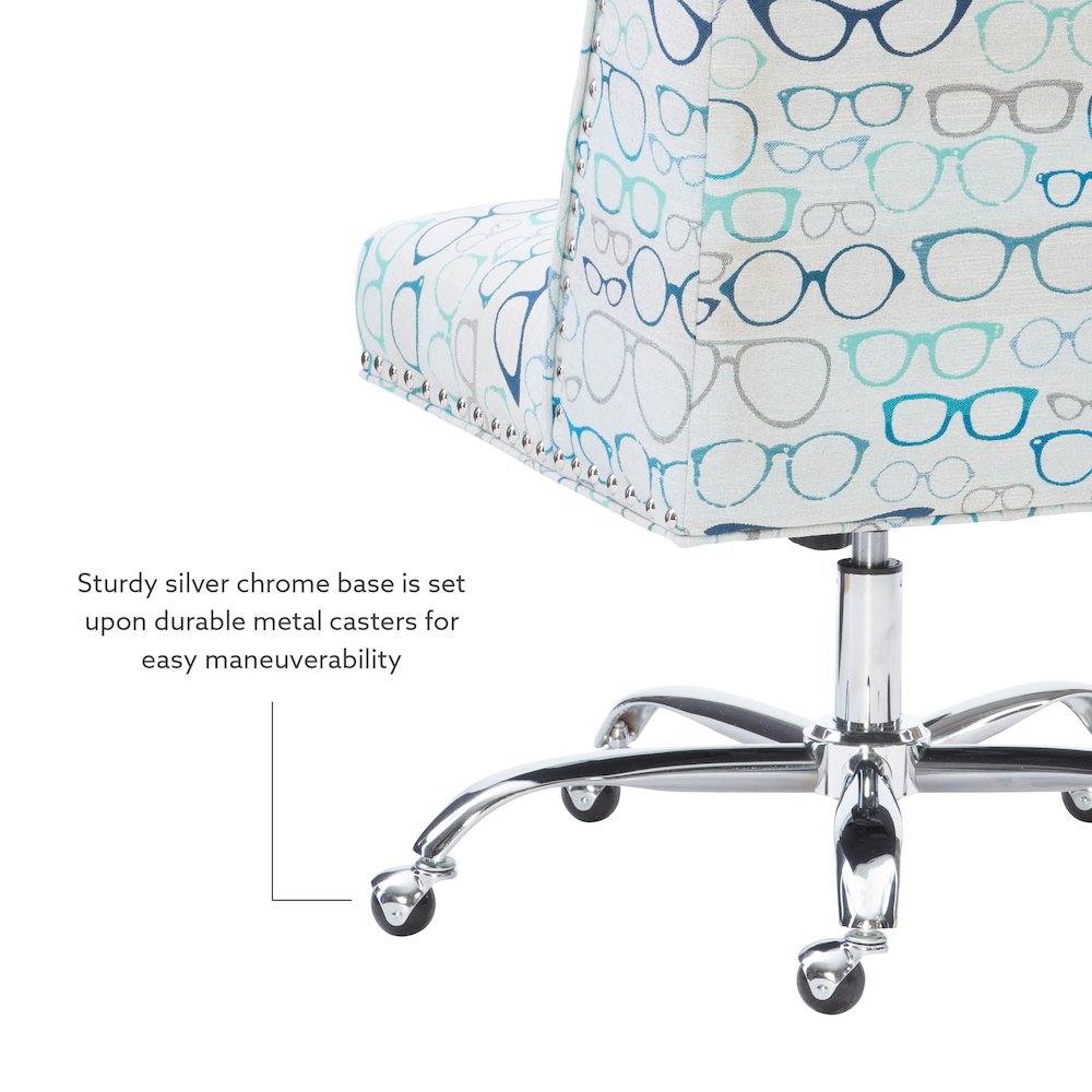 Draper Office Chair, Glasses Print