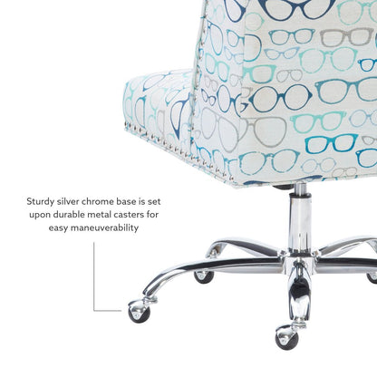 Draper Office Chair, Glasses Print