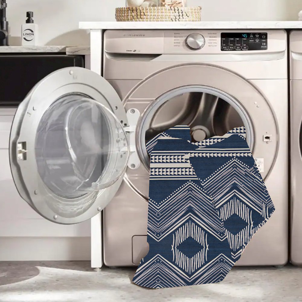 Outdoor Washable Boynton Navy & Ivory 5' X7', Rug