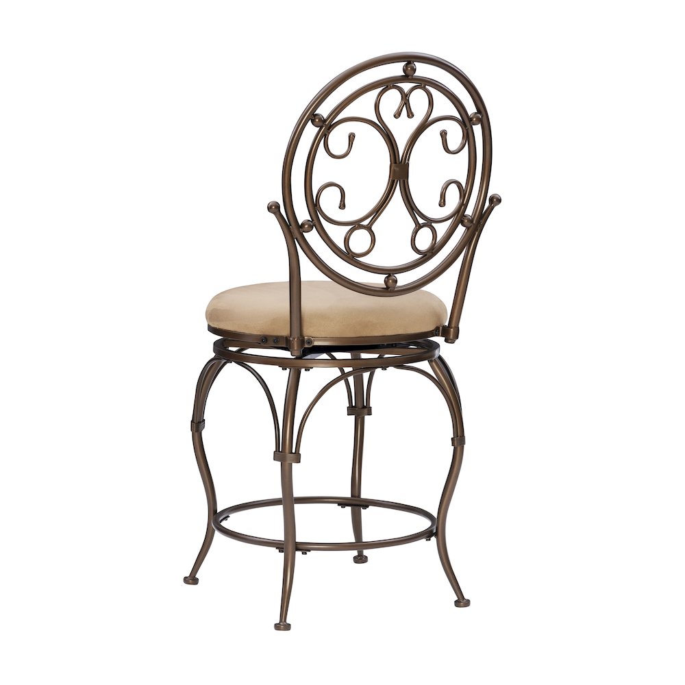 Big and Tall Scroll Circle Back Counter Stool