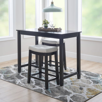 Claridge 3Pc Counter Set Black White