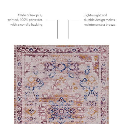 Washable Micah Pink/Gold 2x3, Rug