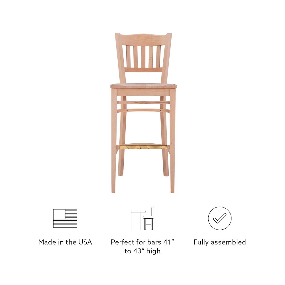 Maryah Barstool Unfinished Set Of 2