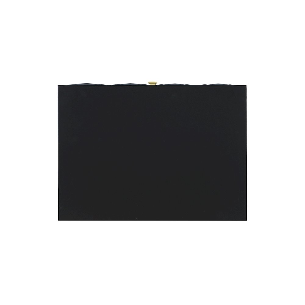 Two Drawer Geo Texture Nightstand Black