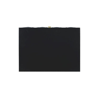 Two Drawer Geo Texture Nightstand Black
