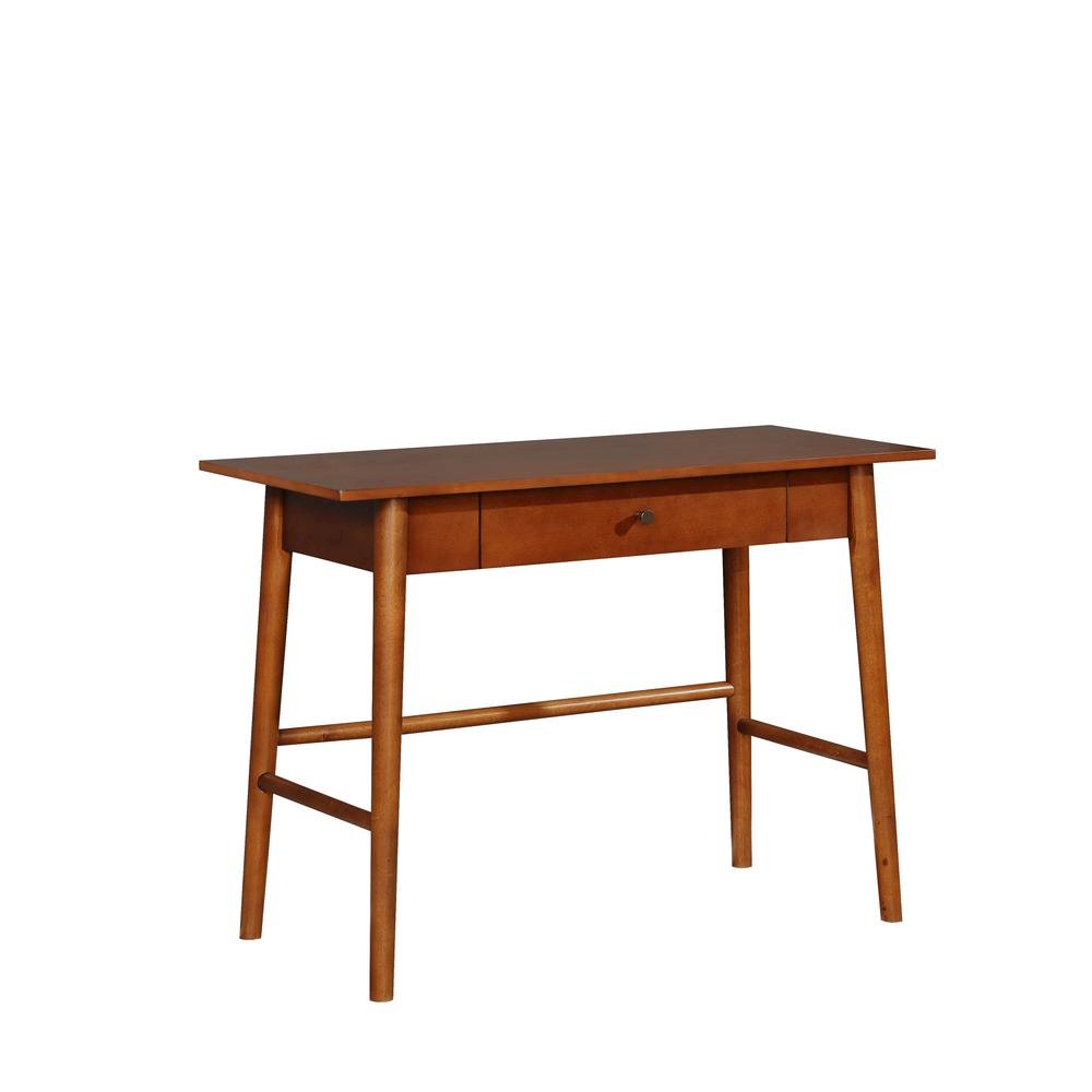 Walnut Office Desk in Solid Wood and Veneer Finish with Spacious Surface