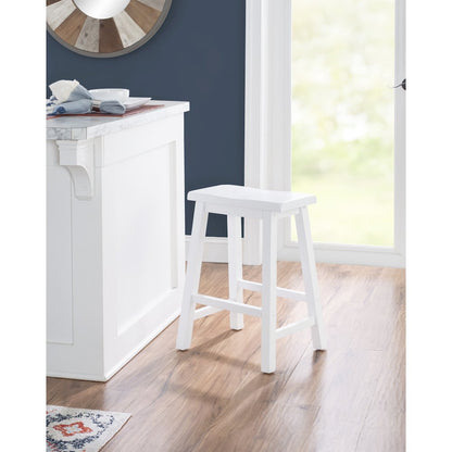 Color Story White Counter Stool