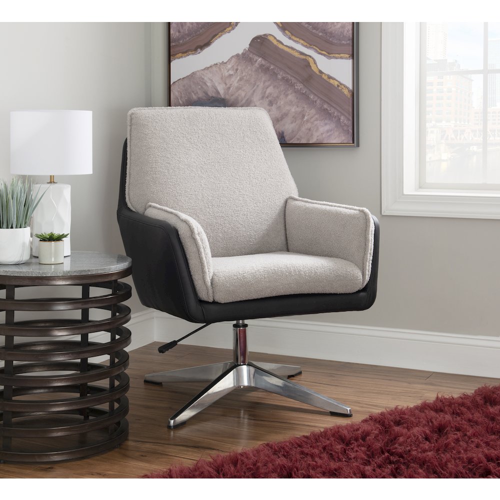 Marion Swivel Chair Black Grey