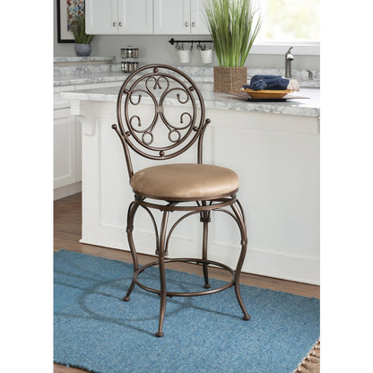 Big and Tall Scroll Circle Back Counter Stool