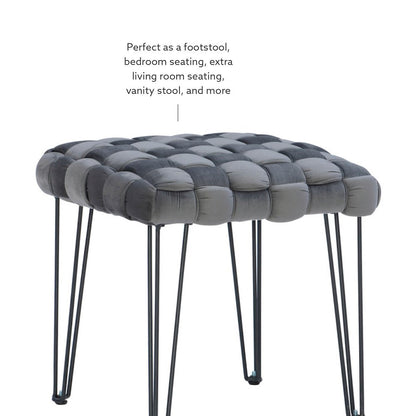 Shadbury Square Stool Grey